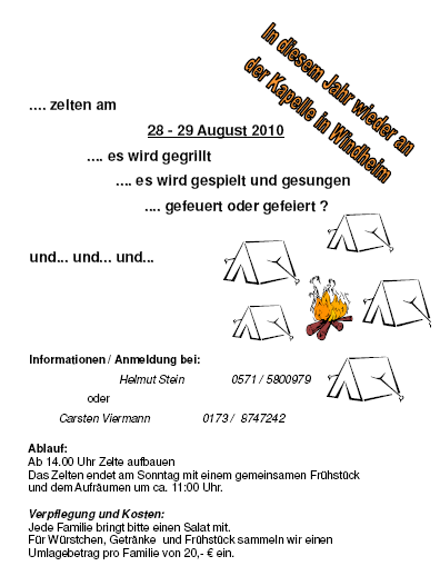 Zelten 2010